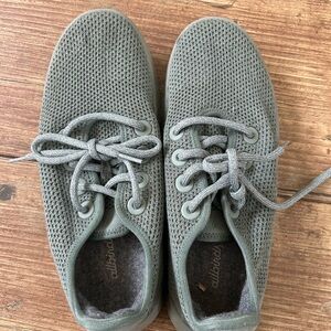 Two worn pairs of Allbirds Treerunners women’s size 9